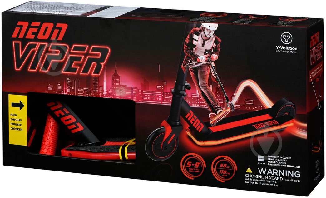Самокат Neon Viper красный N100819 - фото 5