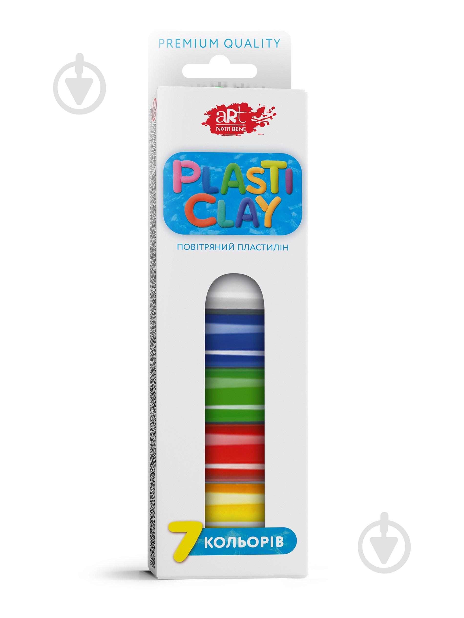 Пластилін повітряний для ліплення ART Nota Bene PlastiClay 7 кольорів - фото 1