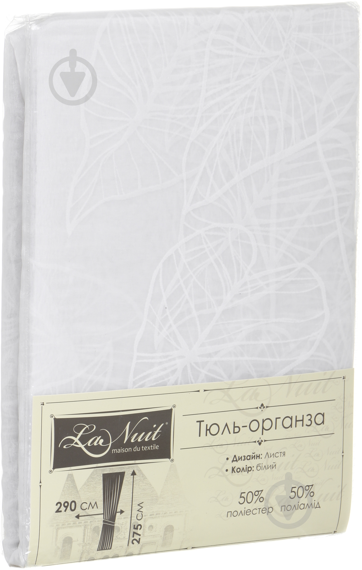 Тюль Листья 290х275 см белый La Nuit - фото 3