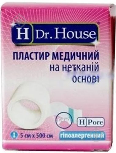 Пластир медичний Dr. House бактерицидний на нетканій основі, 5 см х 500 см нестерильні 1 шт. - фото 1