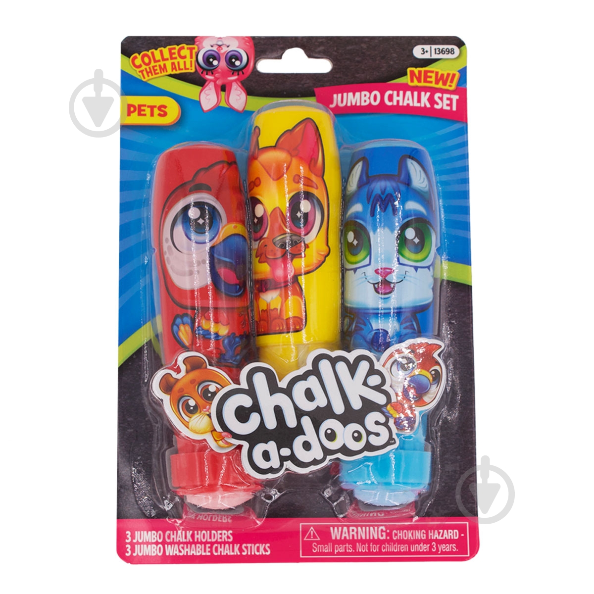 Набор мелков Scentos с держателем Веселые питомцы 13698 - фото 1