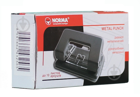 Дырокол 10 листов черный 4325 NORMA - фото 3