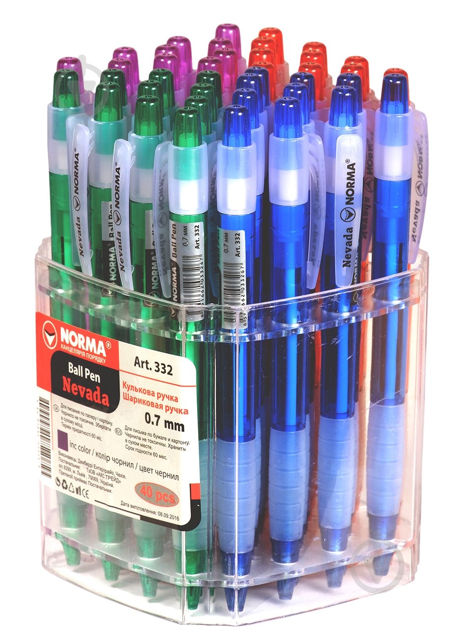 Ручка шариковая NORMA Nevada 332 в ассортименте 1010216 - фото 2