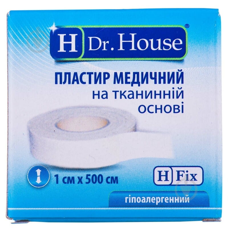 Пластир медичний Dr. House на тканинній основі 1 см х 500 см нестерильні 1 шт. - фото 1
