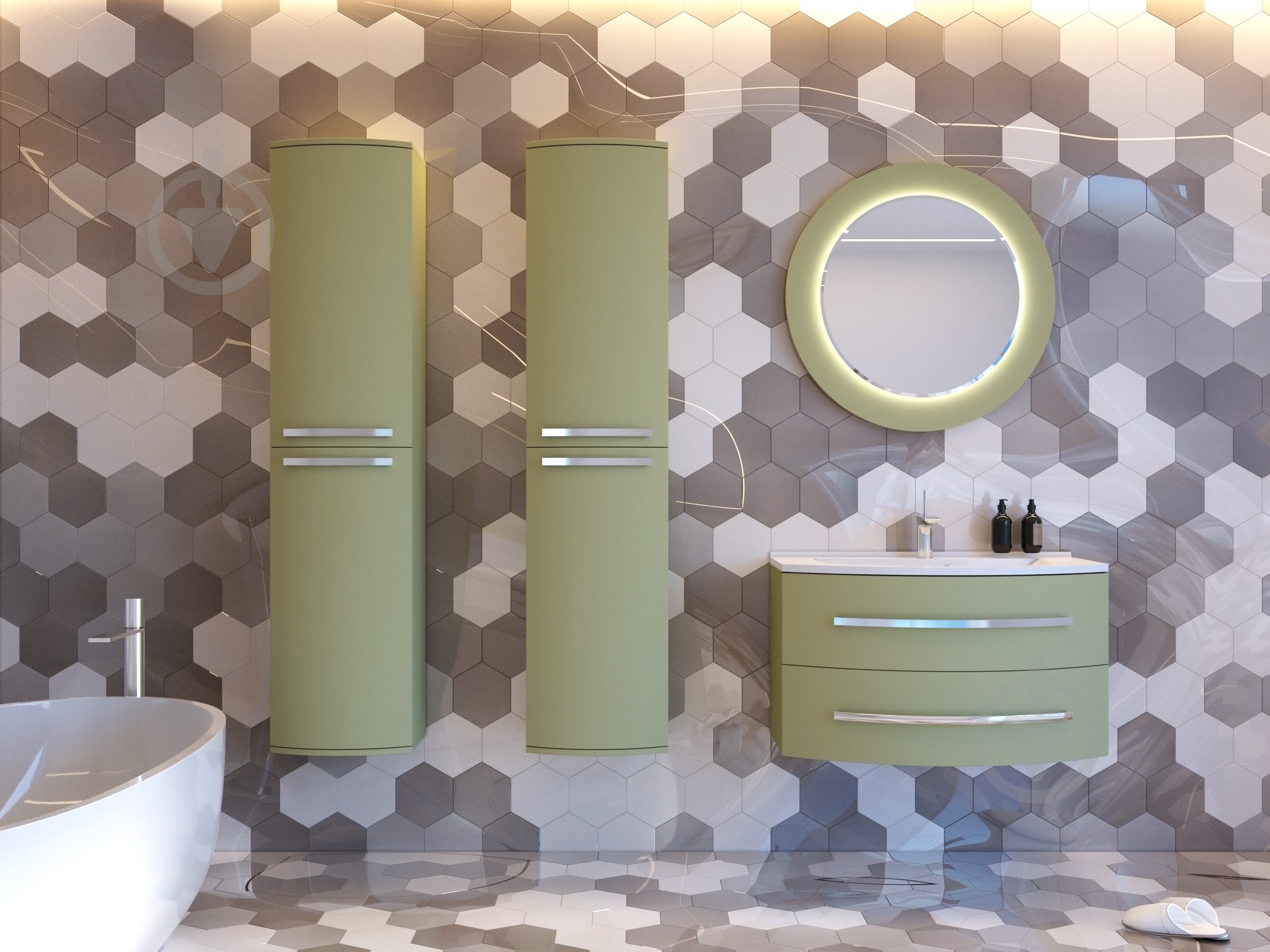 Зеркало Botticelli VnM-80 белое - фото 3