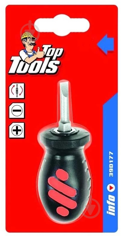 Викрутка Top Tools PH2/SL5,5 39D177 - фото 1 Викрутка Top Tools PH2/SL5,5 39D177 - фото 1