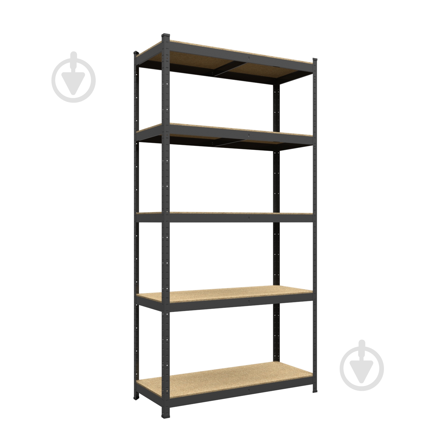 Стелаж 2400x1200x400 мм Меткас Стандарт антрацит ДСП полиці 5 шт. фарбований - фото 1 Стелаж 2400x1200x400 мм Меткас Стандарт антрацит ДСП полиці 5 шт. фарбований - фото 1