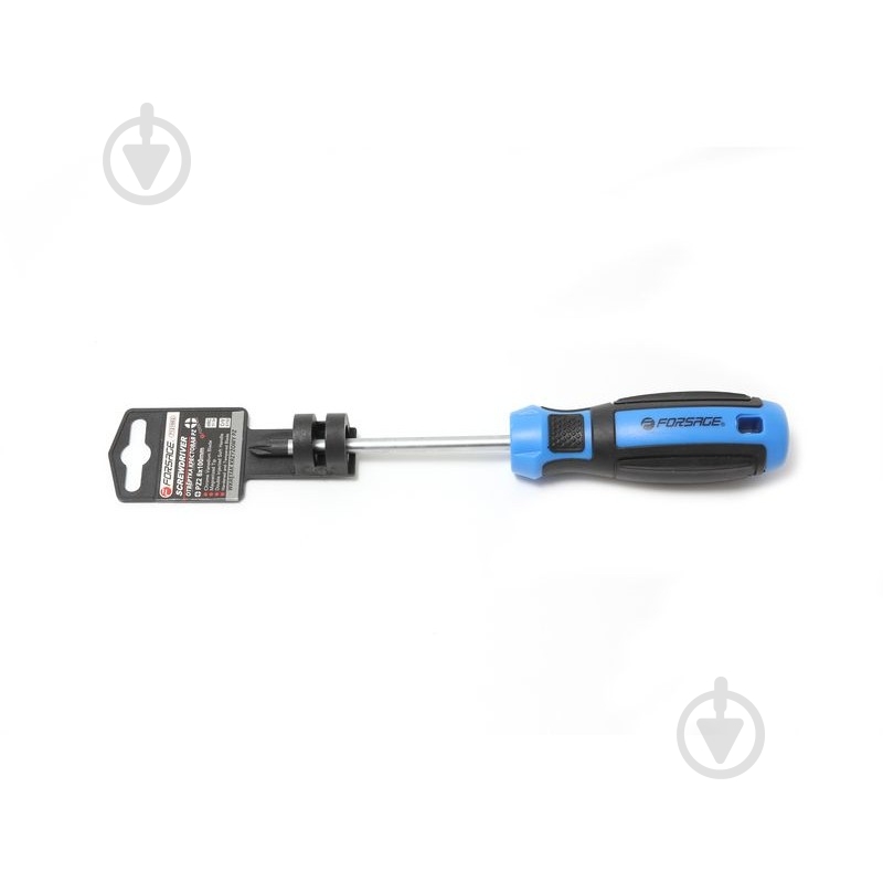 Отвертка Forsage крестовая магнитная PZ3х150 мм на пластиковом держателе F-7121503 - фото 1