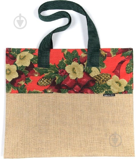 Сумка для подарунків джутова L (Green) до 5 кг ТК-СУМКА - фото 1 Сумка для подарунків джутова L (Green) до 5 кг ТК-СУМКА - фото 1