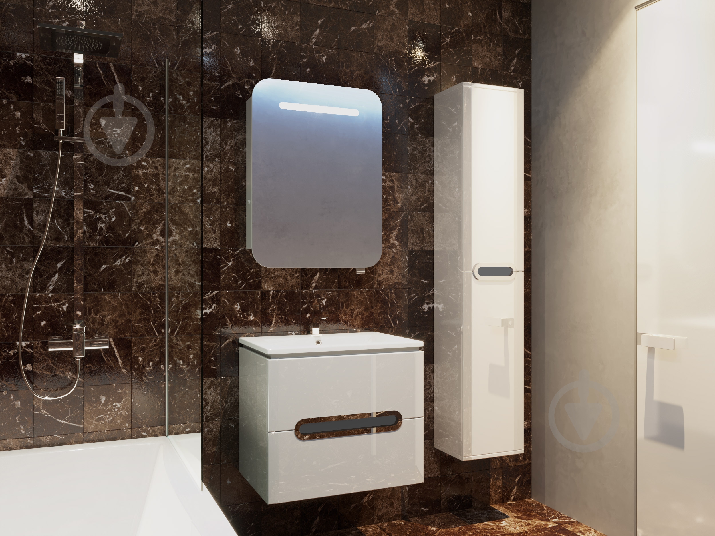 Зеркальный шкаф ЮВЕНТА Prato -70 - фото 3