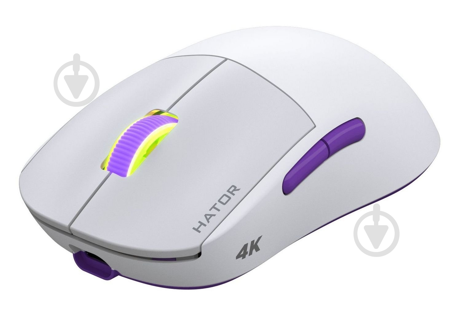 Мышка беспроводная Hator Quasar 2 Ultra 4K Wireless white/lilac (HTM571WL) - фото 1