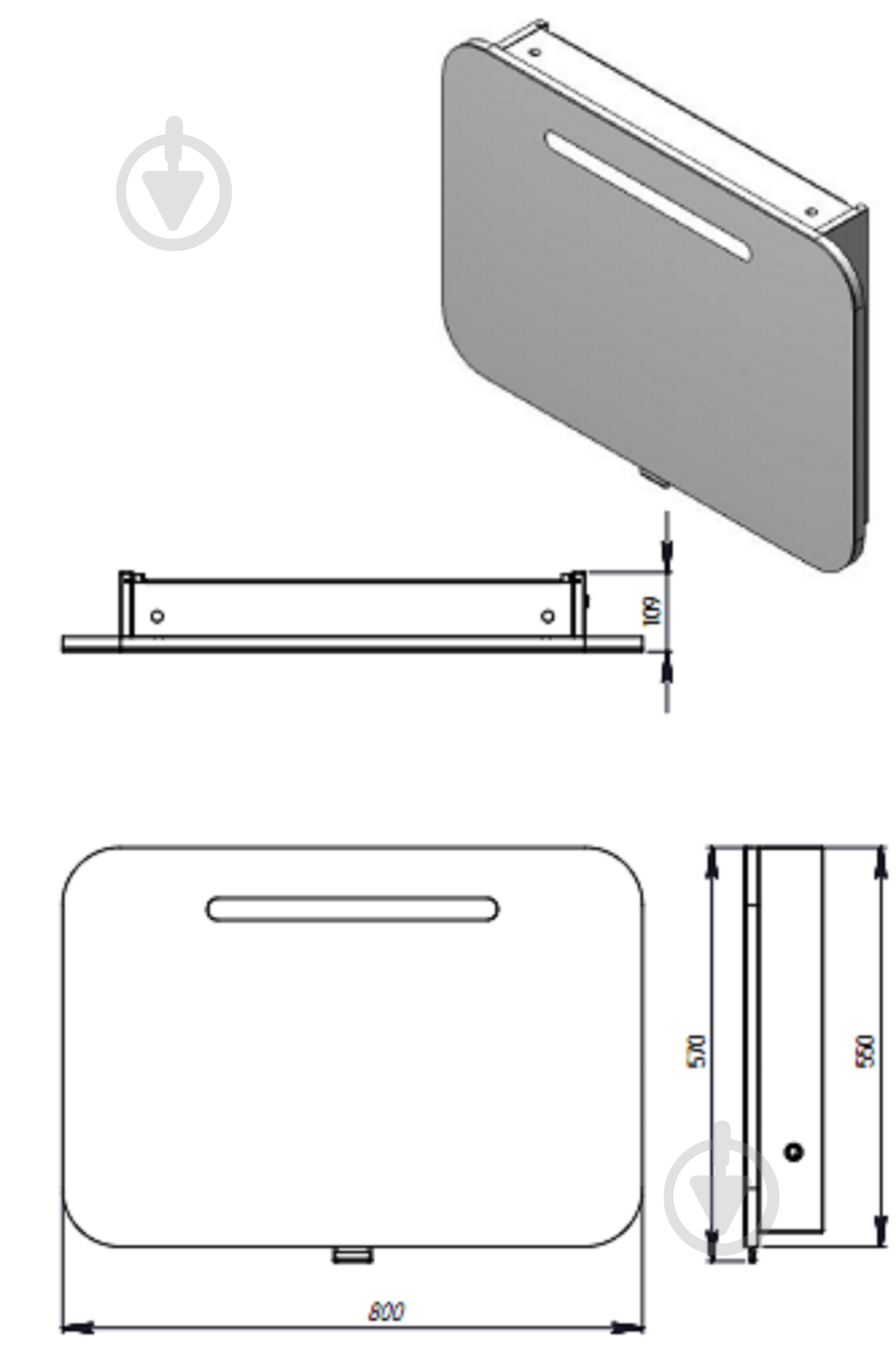 Зеркальный шкаф ЮВЕНТА Prato -80 - фото 6 Зеркальный шкаф ЮВЕНТА Prato -80 - фото 6