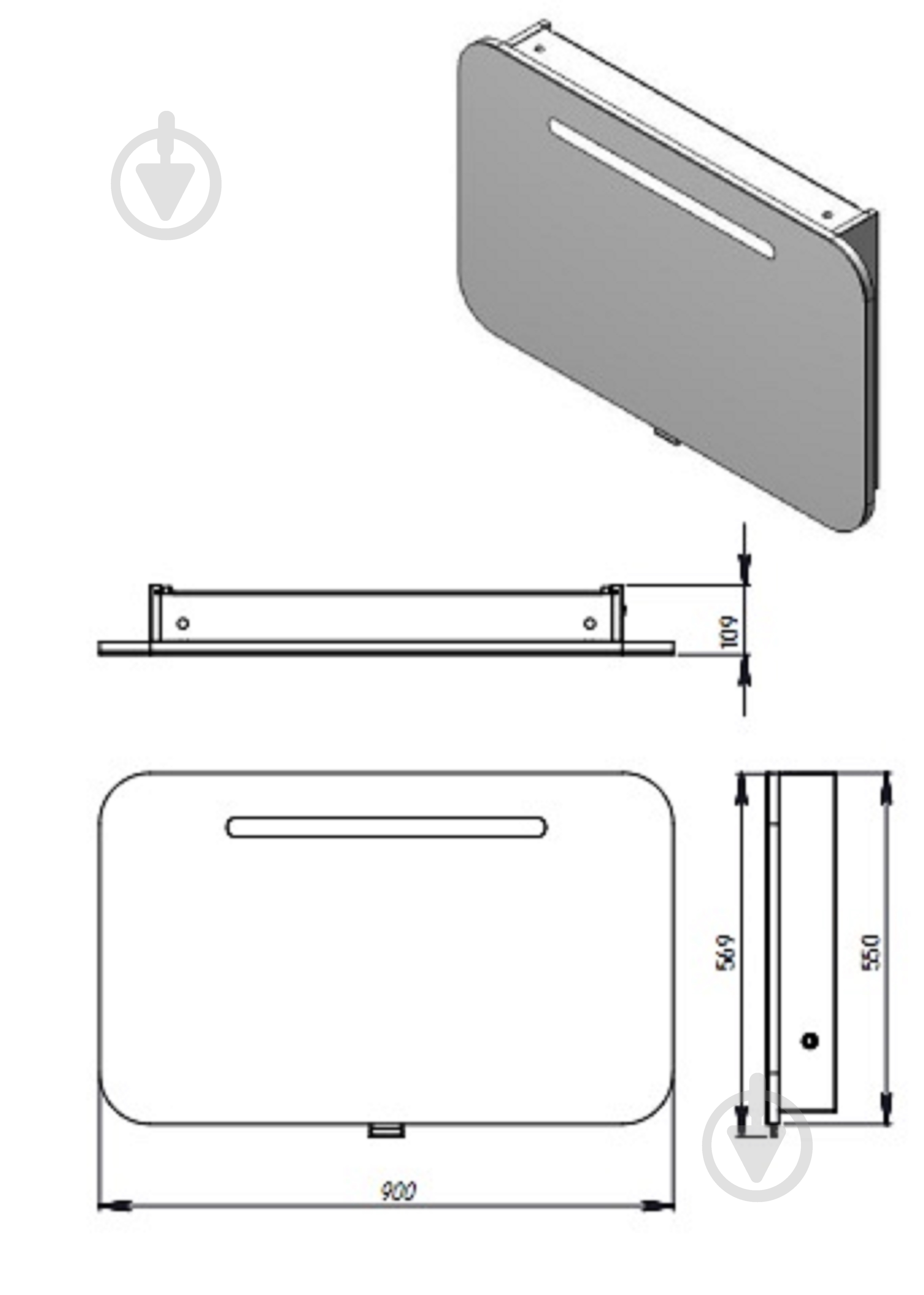 Зеркальный шкаф ЮВЕНТА Prato -90 - фото 6 Зеркальный шкаф ЮВЕНТА Prato -90 - фото 6