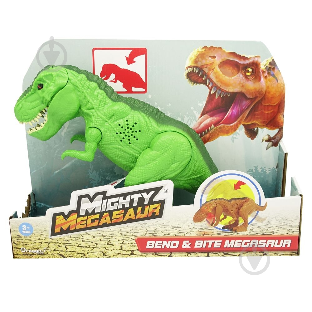 ᐉ Іграшка Dragon-I Могутній Мегазавр. T-Rex що гарчить і кусає в