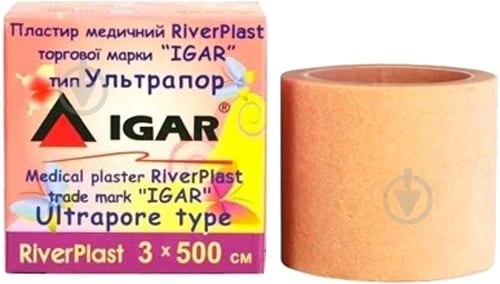 Пластир медичний IGAR Ультрапор на нетканій основі 3 см х 500 см нестерильні 1 шт. - фото 1