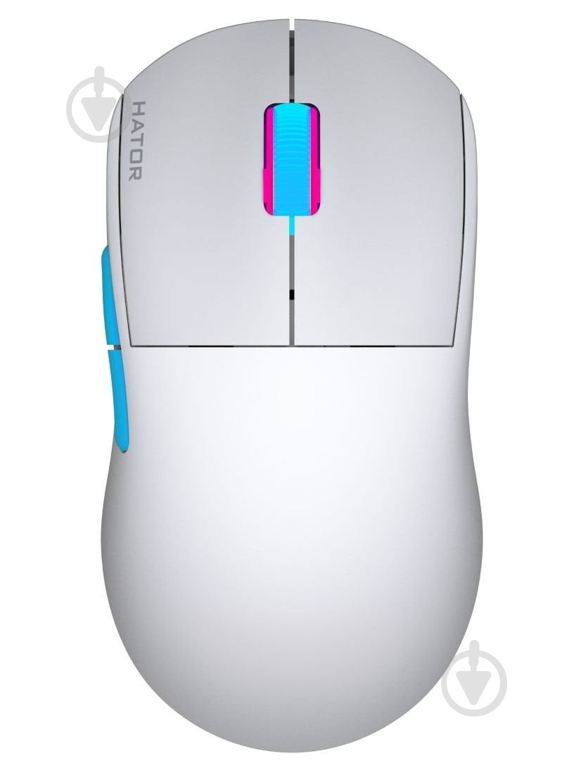 Мышка беспроводная Hator Quasar 2 Pro Wireless white/cyan (HTM561WC) - фото 2