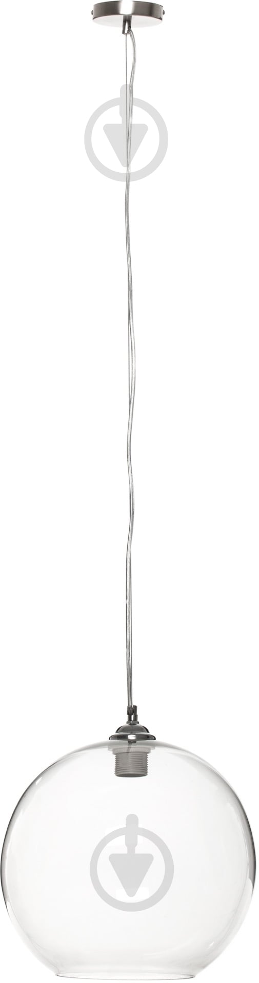 Подвес Versan PRIMAVERA 1x60 Вт E27 серебристый со стеклом 70022-P/WHITE - фото 1