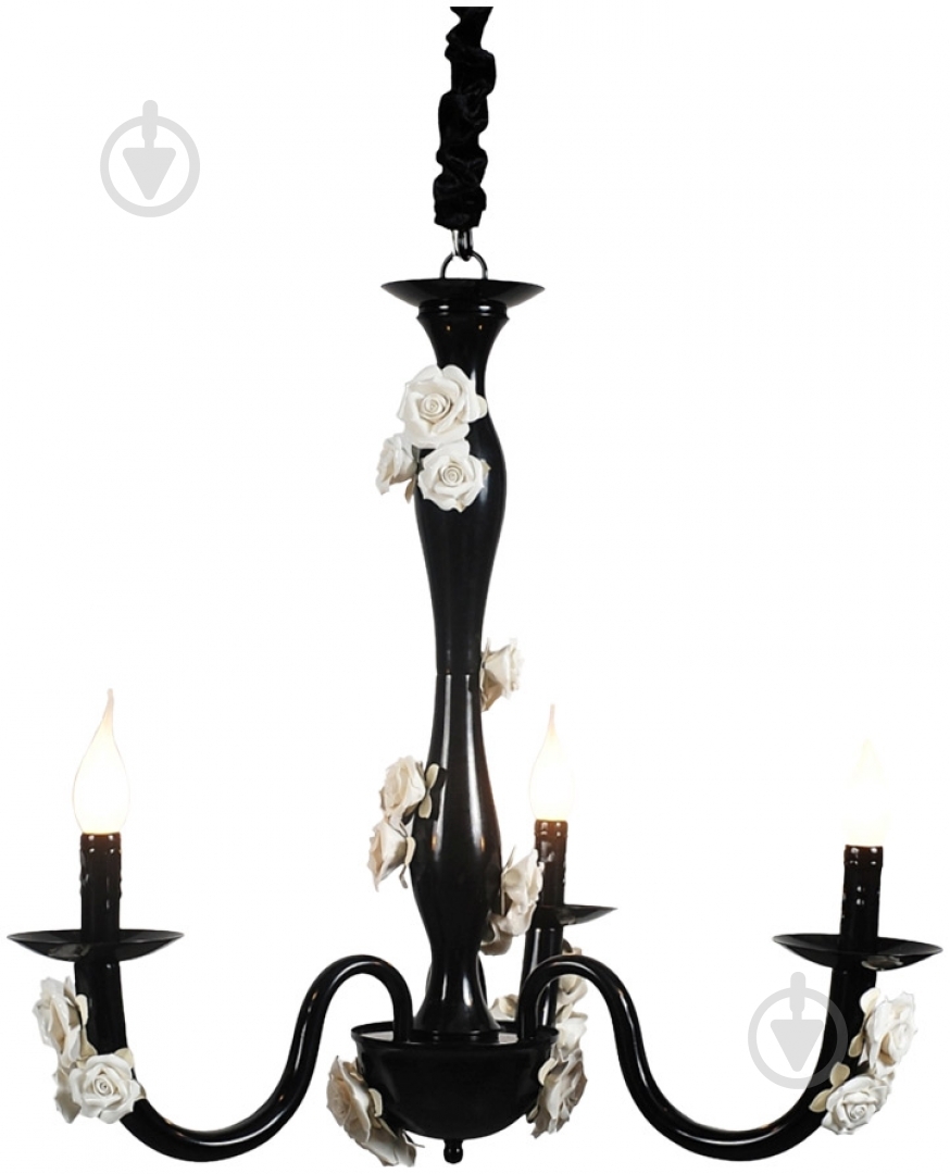 Люстра подвесная Versan PRIMAVERA 3xE14 черный с белым 70022-3/BLACK - фото 1