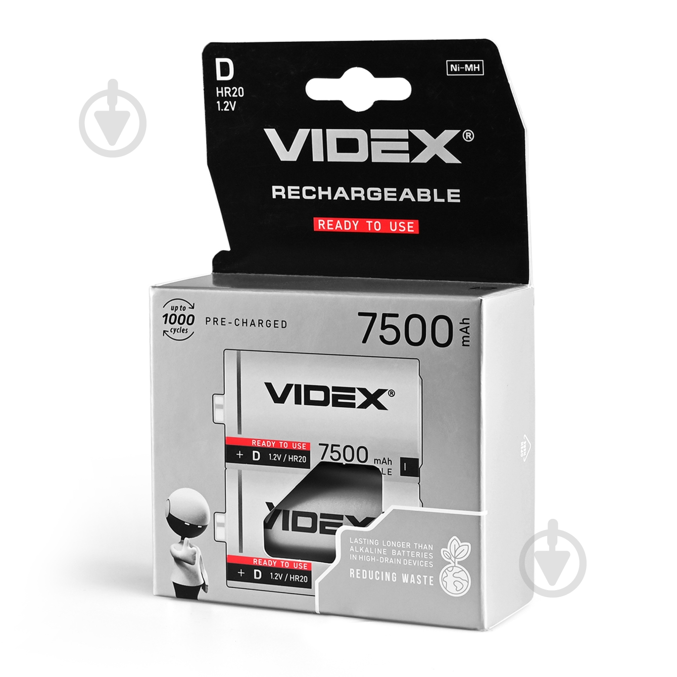 Аккумулятор Videx HR20/D 7500mAh D (R20, 373) 2 шт. (24476) - фото 1 Аккумулятор Videx HR20/D 7500mAh D (R20, 373) 2 шт. (24476) - фото 1
