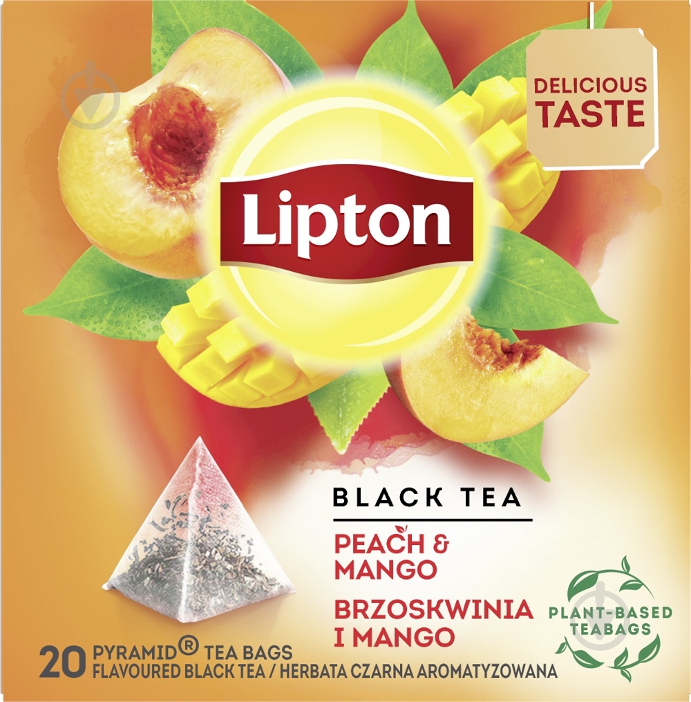Чай черный Lipton peach mango 20 шт. 56 г - фото 1