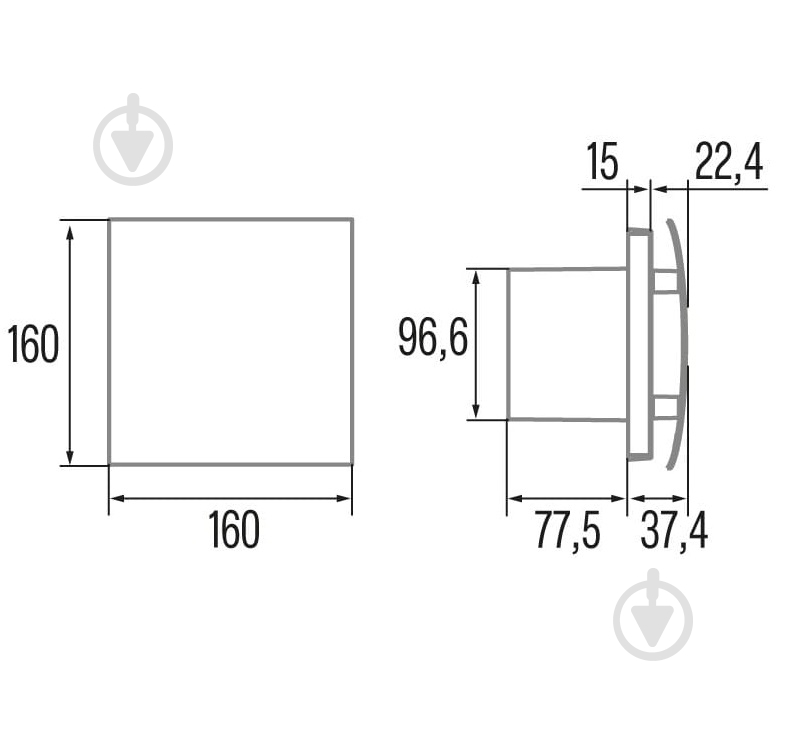 Витяжний вентилятор Cata UC-10 SILENTIS HYGRO SILVER 01221200 - фото 6 Витяжний вентилятор Cata UC-10 SILENTIS HYGRO SILVER 01221200 - фото 6
