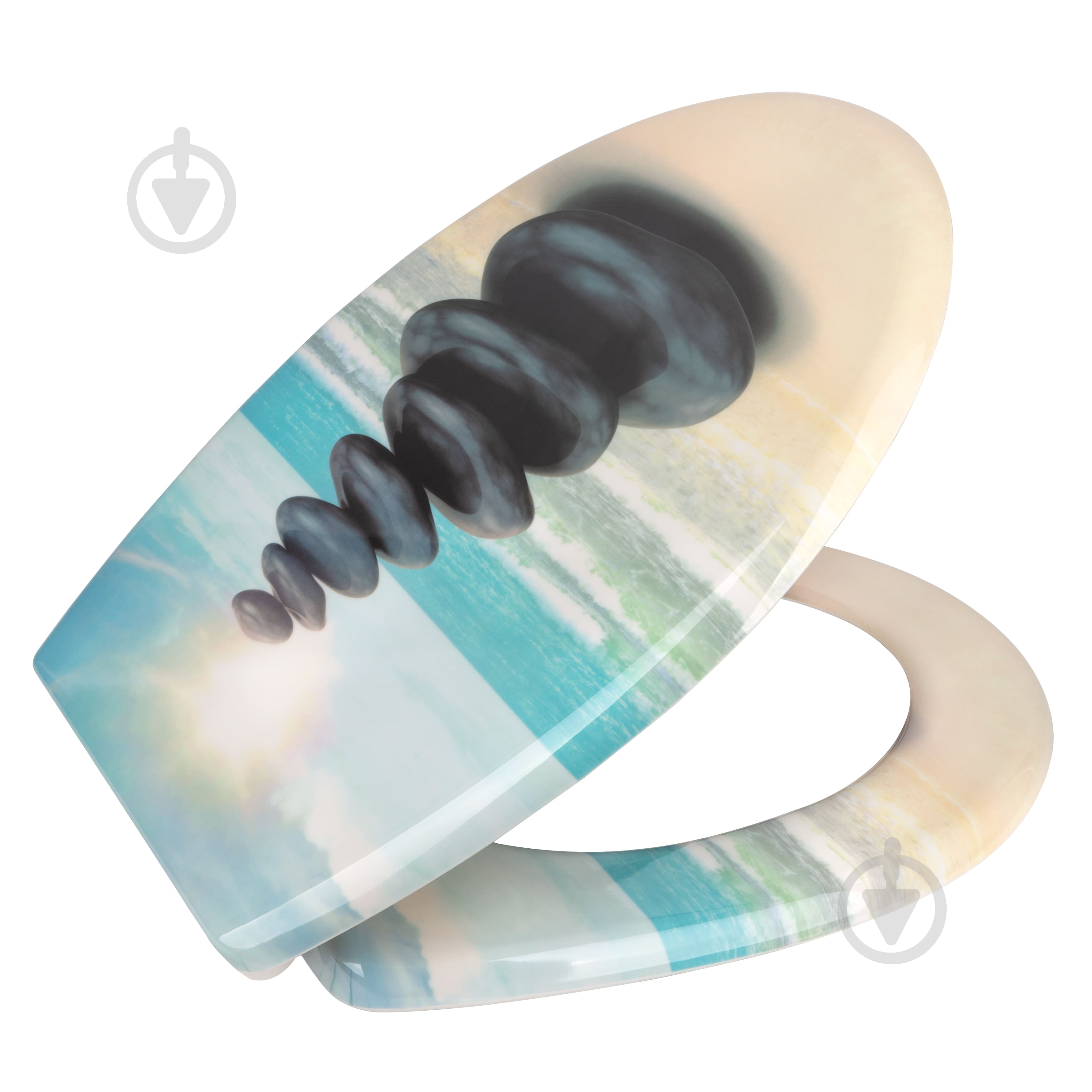 Сиденье для унитаза Rapal Sea 203 3D-дизайн дюропласт - фото 1