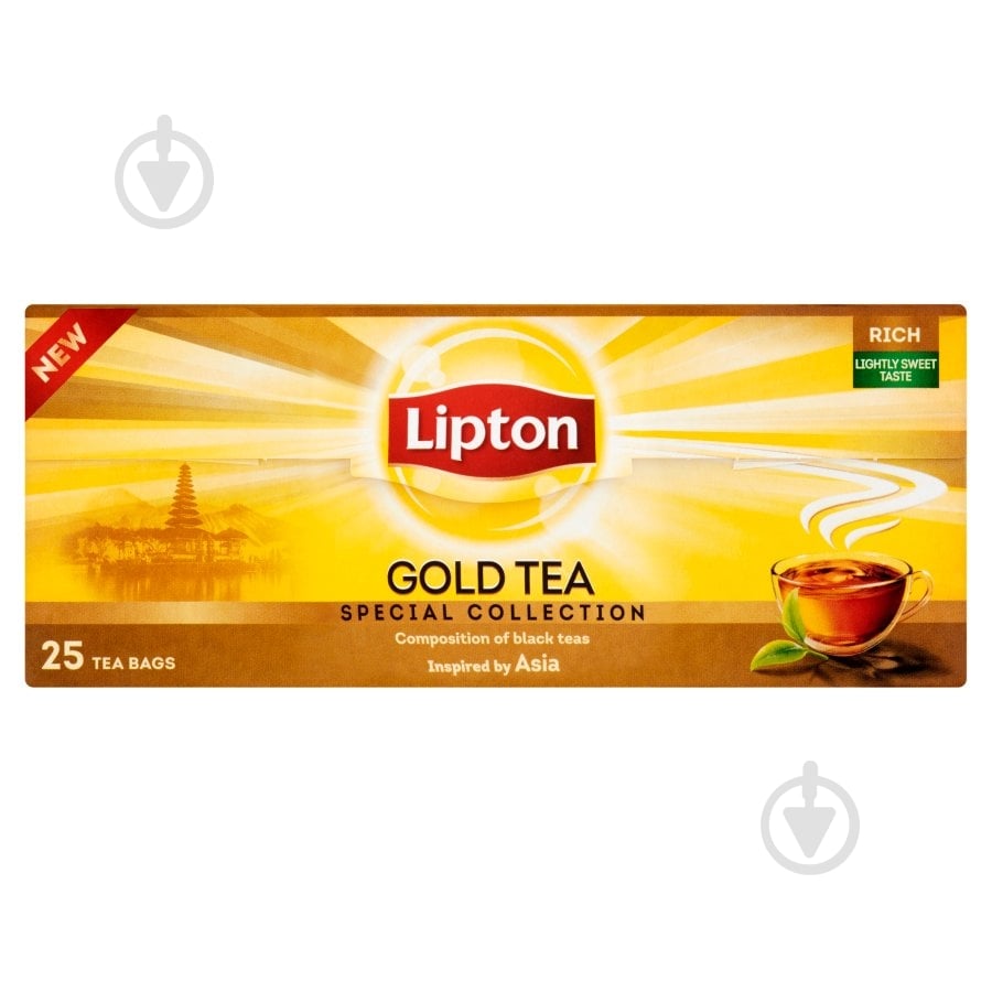 Чай черный Lipton Gold 25 шт. 61 г - фото 1 Чай черный Lipton Gold 25 шт. 61 г - фото 1
