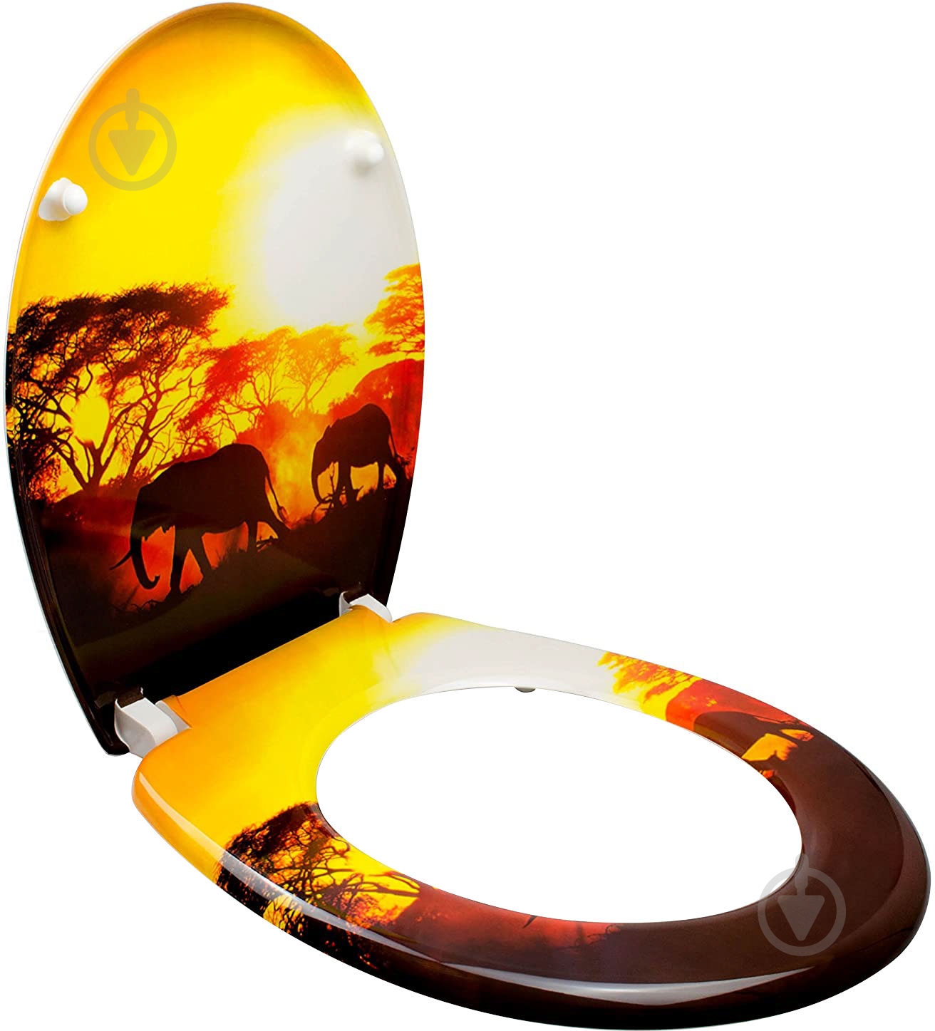 Сиденье для унитаза Rapal Elephant Soft Close 138S 3D-дизайн дюропласт - фото 2 Сиденье для унитаза Rapal Elephant Soft Close 138S 3D-дизайн дюропласт - фото 2