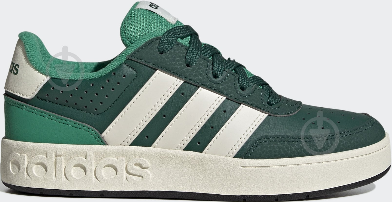 Кроссовки для мальчиков Adidas BREAKBASE J KI1967 р.35 1/2 зеленые - фото 1