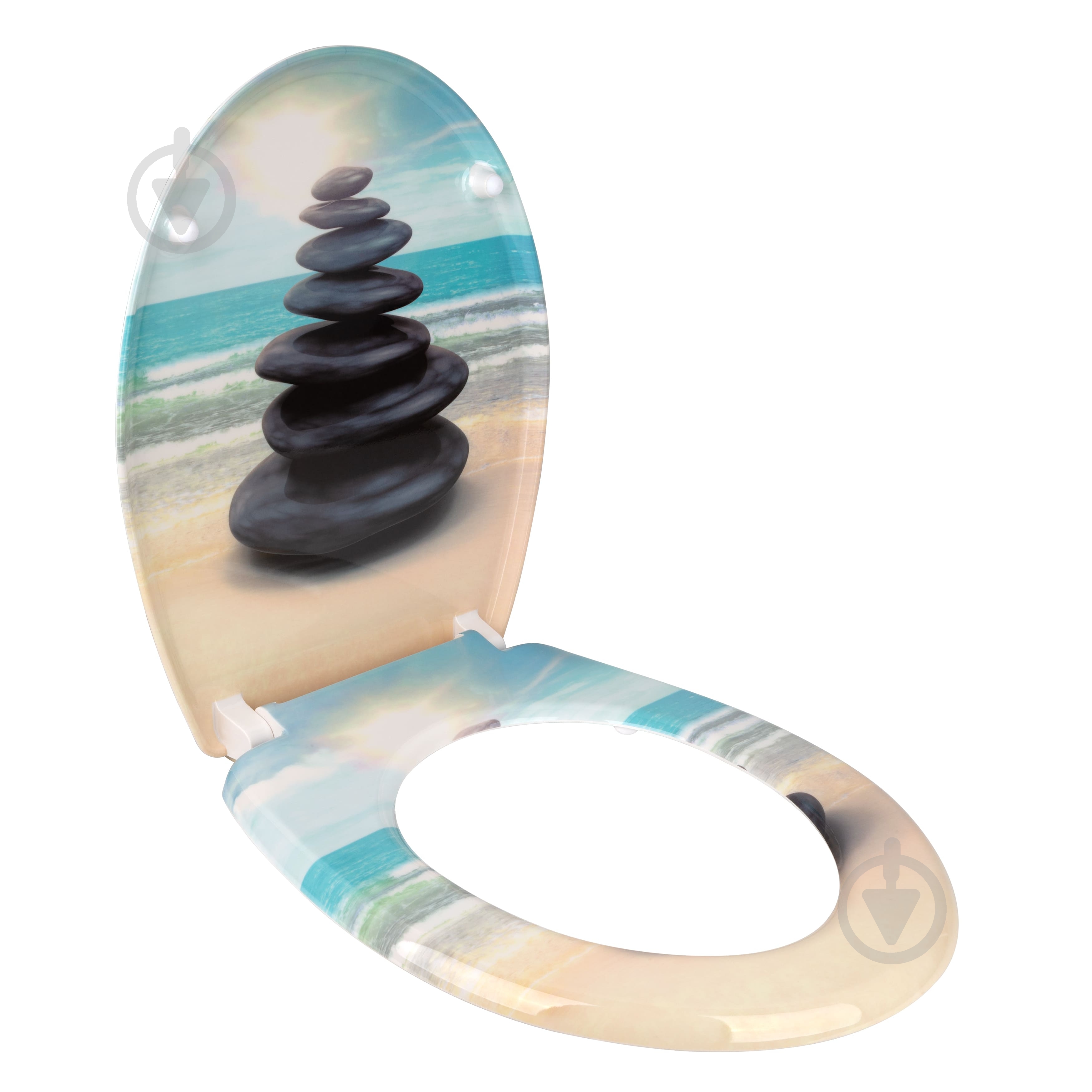 Сиденье для унитаза Rapal Sea Soft Close 203S 3D-дизайн дюропласт - фото 2 Сиденье для унитаза Rapal Sea Soft Close 203S 3D-дизайн дюропласт - фото 2