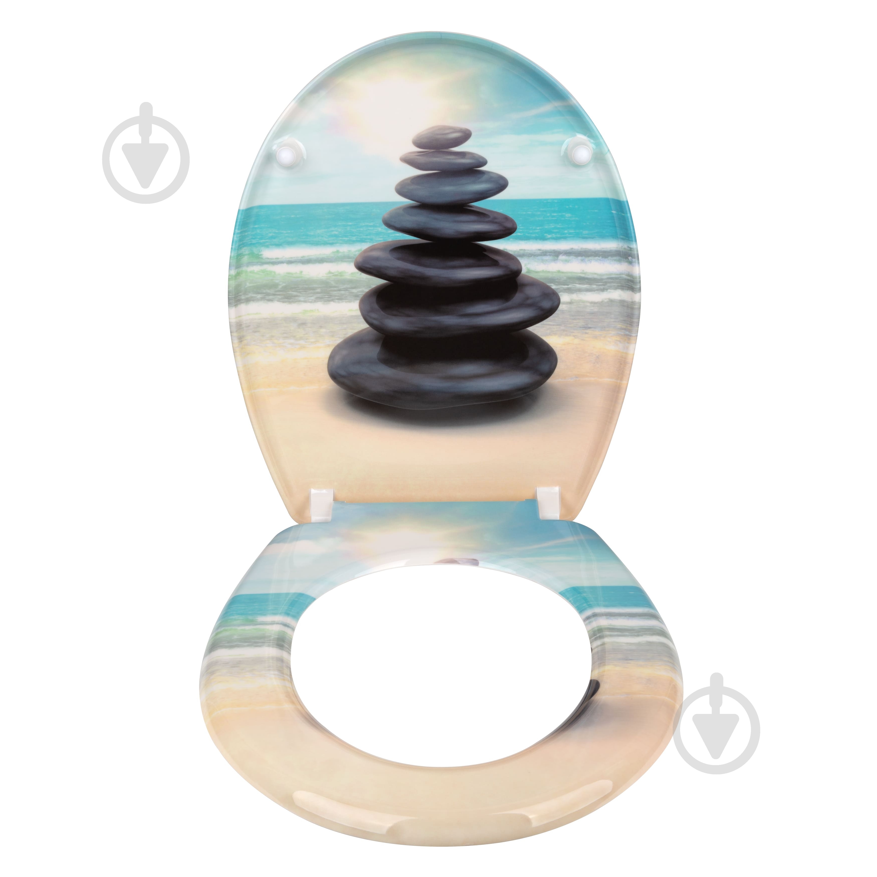 Сиденье для унитаза Rapal Sea Soft Close 203S 3D-дизайн дюропласт - фото 3 Сиденье для унитаза Rapal Sea Soft Close 203S 3D-дизайн дюропласт - фото 3