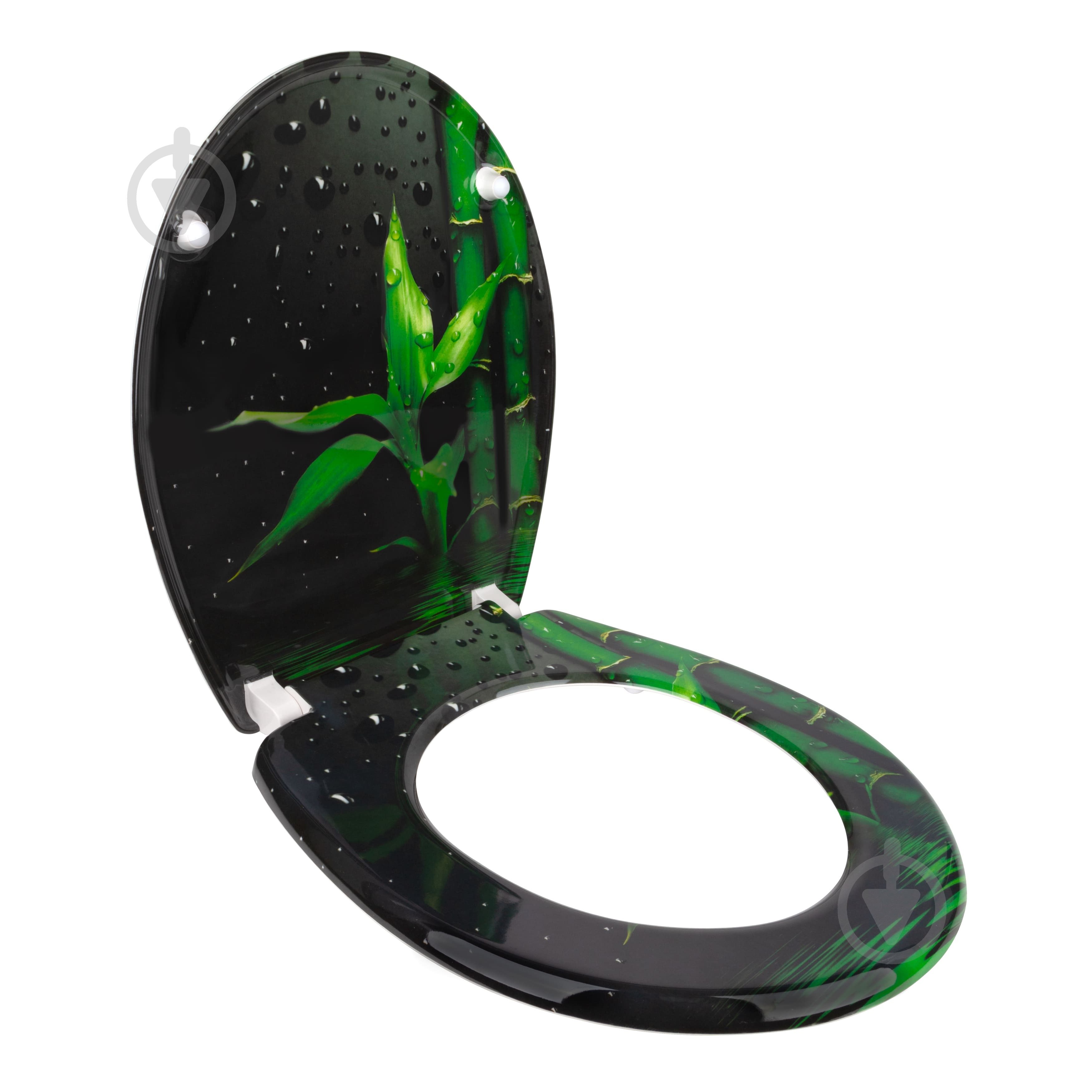 Сиденье для унитаза Rapal Bamboo Soft Close 164S 3D-дизайн дюропласт - фото 2 Сиденье для унитаза Rapal Bamboo Soft Close 164S 3D-дизайн дюропласт - фото 2