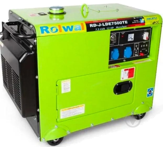 Генератор дизельный Rolwal 6 кВт / 6,5 кВт 230 В LDE7500TE - фото 2