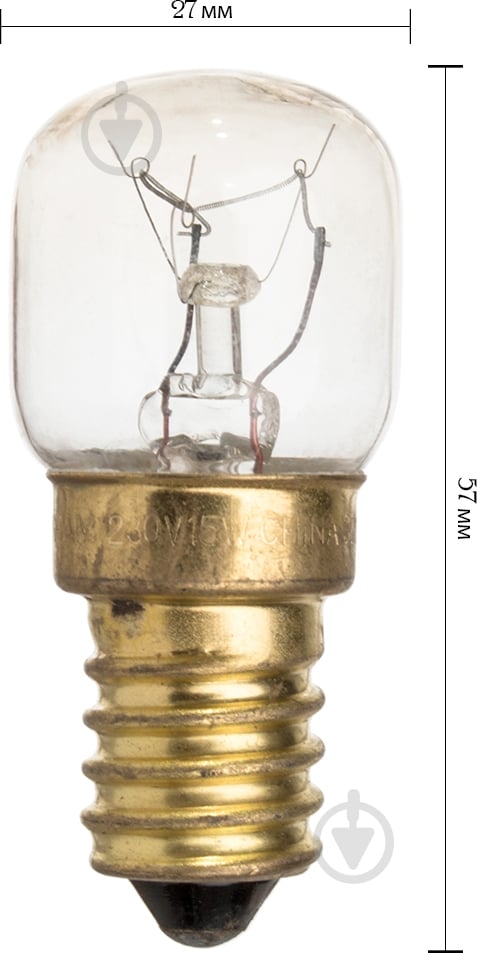 Лампа розжарювання для духовок Osram S22 15 Вт E14 230 В прозора (4050300003108) - фото 3