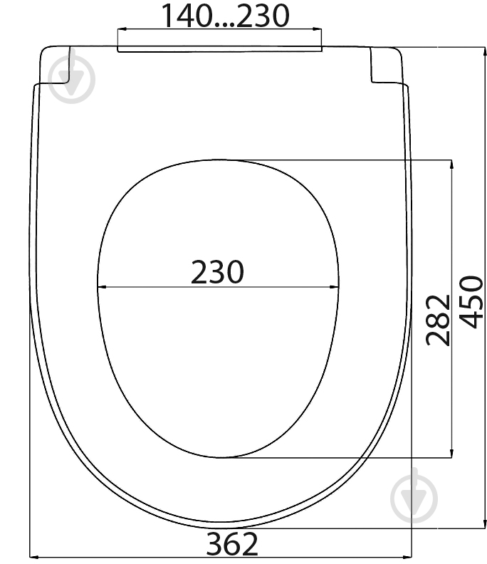 Сиденье для унитаза EGO SD16m дюропласт с Soft-close 450х362 мм - фото 4