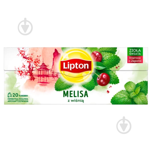 Чай зеленый Lipton Cherry & Lemonbalm 20 шт. 43 г - фото 1
