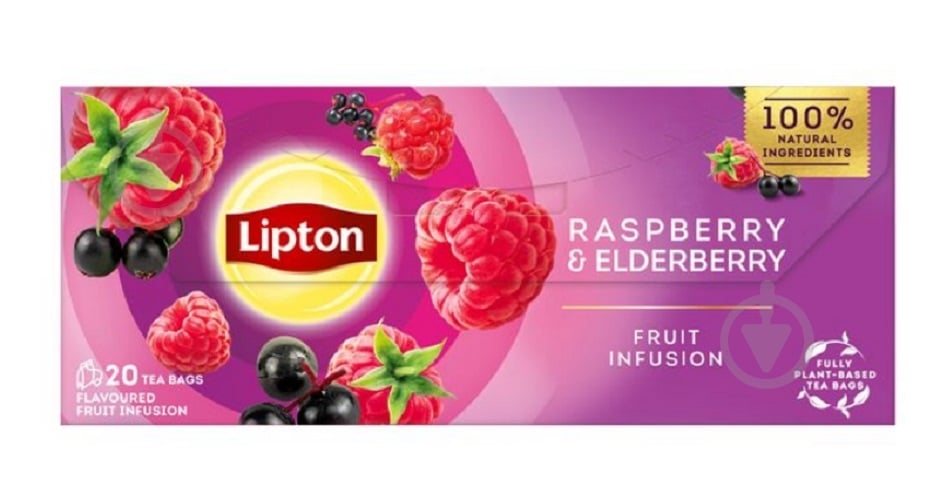 Фруктовая смесь Lipton Raspberry & Elderberry 20 шт. 51 г - фото 1