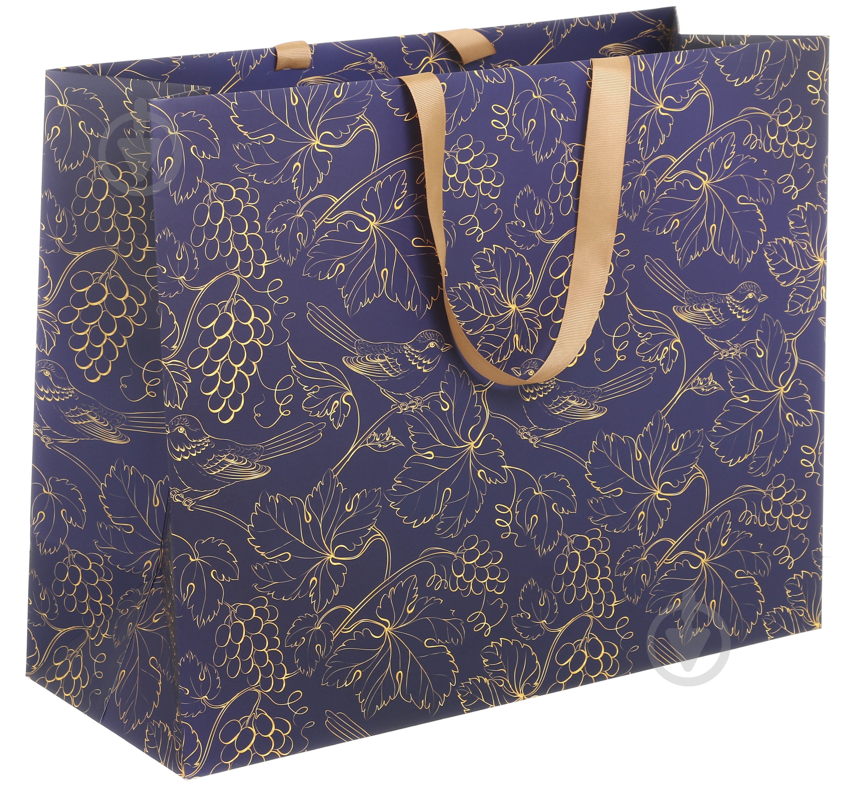 Пакет подарочный 400х500х200 мм синий Luna - фото 2 Пакет подарочный 400х500х200 мм синий Luna - фото 2