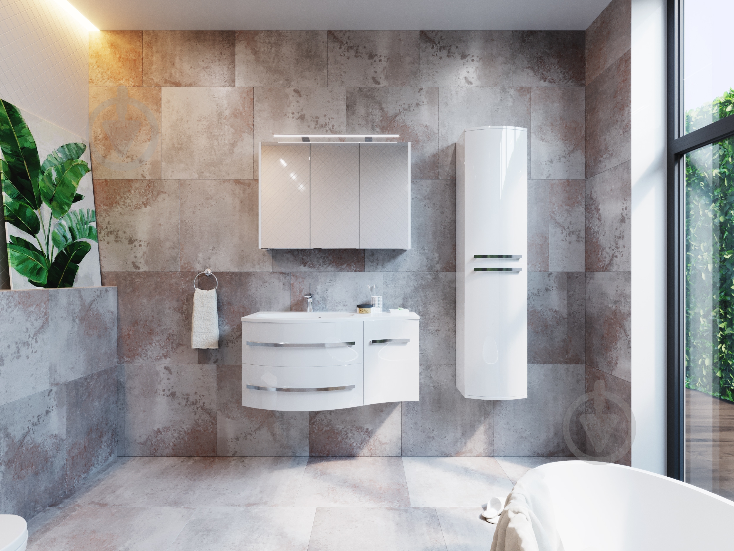 Зеркальный шкаф ЮВЕНТА Vanessa-100 белый - фото 2