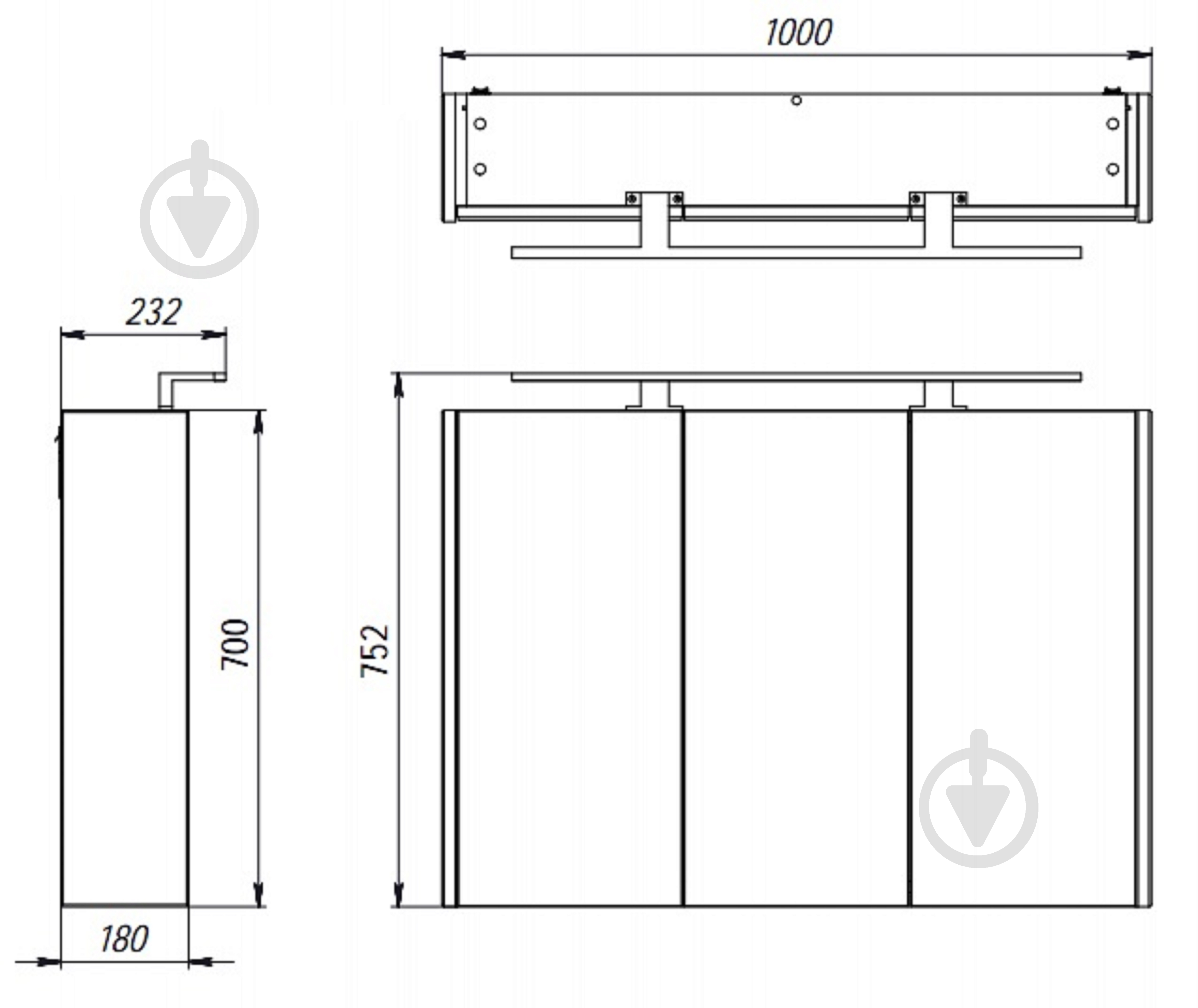 Зеркальный шкаф ЮВЕНТА Vanessa-100 белый - фото 7