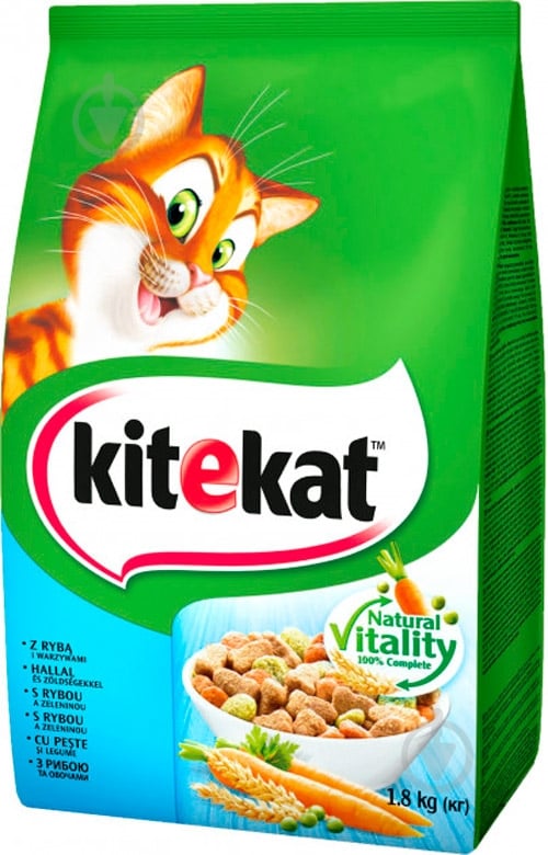 Корм Kitekat с рыбой и овощами 1,8 кг - фото 1