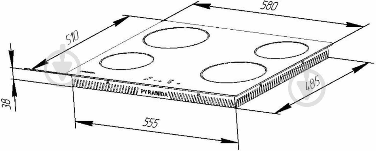 Варочная поверхность электрическая Pyramida VCH 640/0 U - фото 7 Варочная поверхность электрическая Pyramida VCH 640/0 U - фото 7
