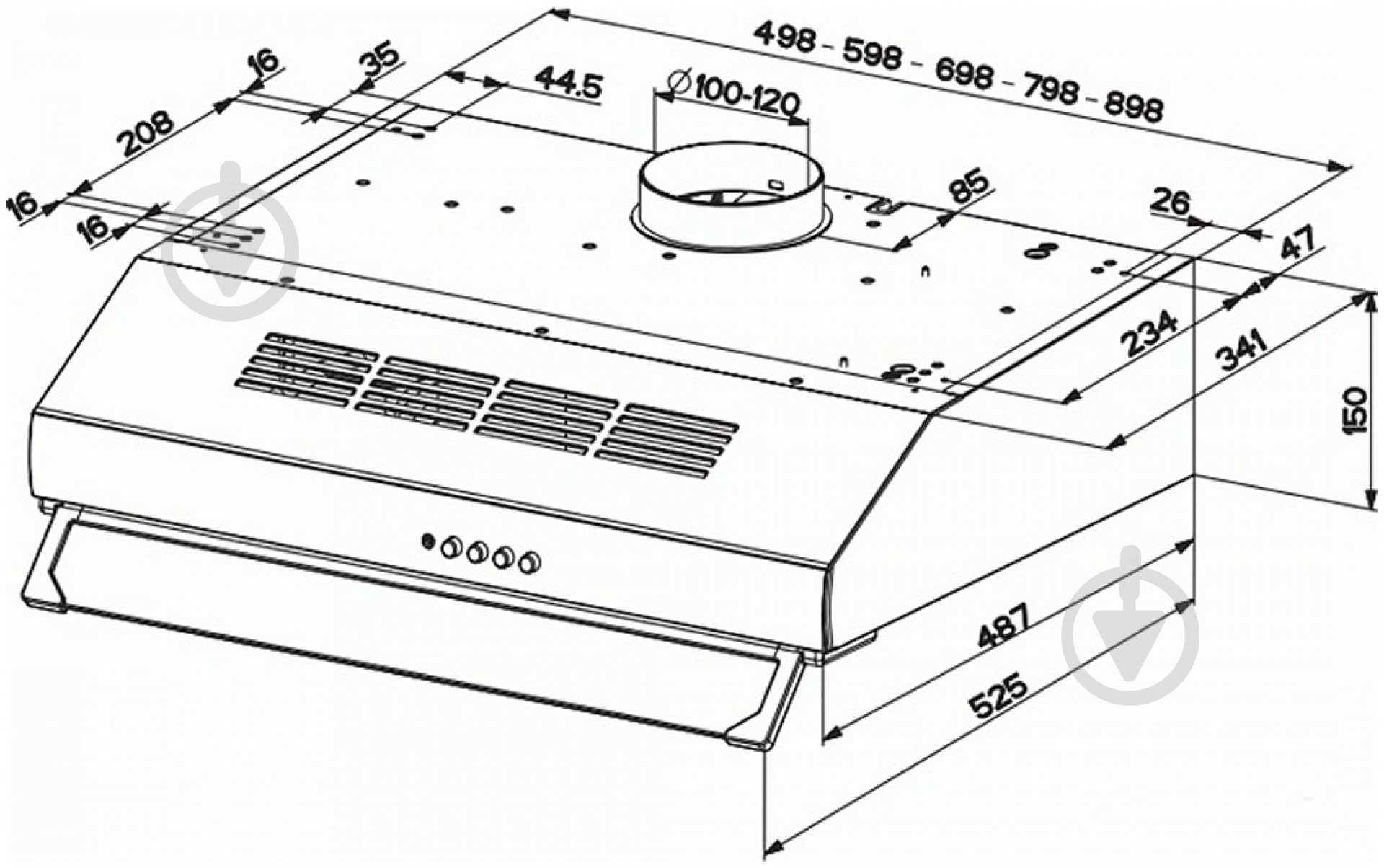 Вытяжка Faber 741 A50 W Plus - фото 4