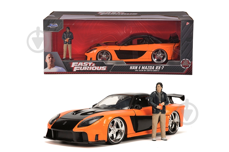 ᐉ Машинка Jada 1:24 Форсаж 9 Mazda RX-7 с фигуркой Хана 253205002
