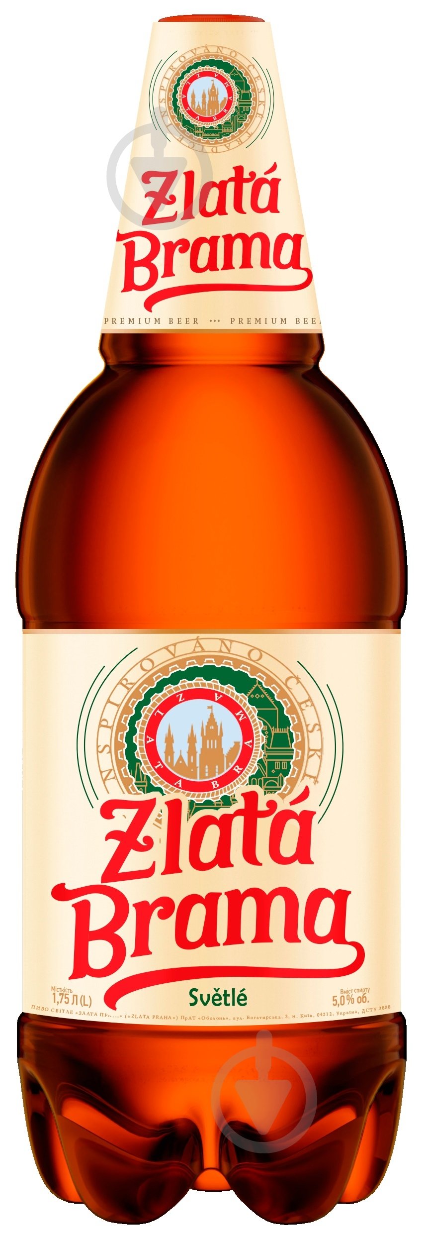 Пиво Zlata Brama 1,75 л - фото 1 Пиво Zlata Brama 1,75 л - фото 1
