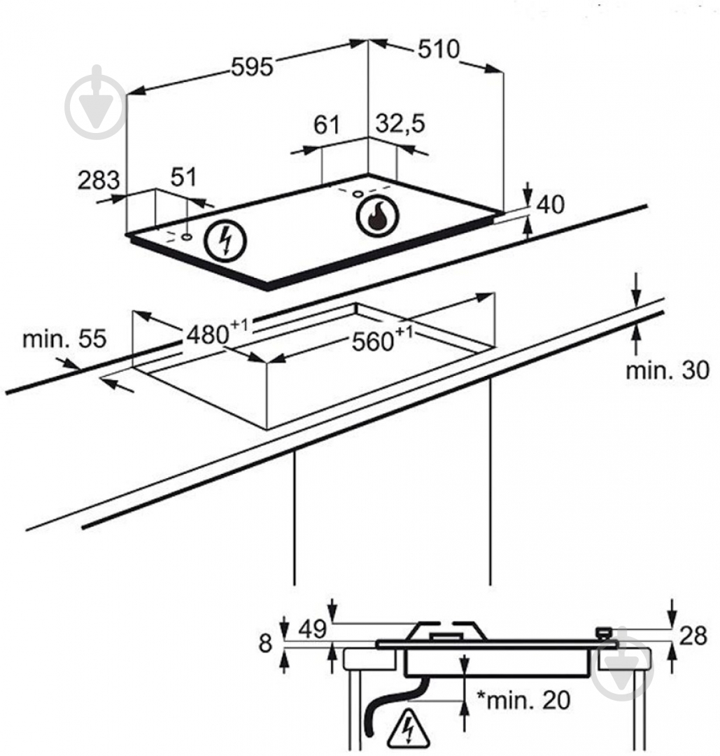 Варочная поверхность газовая Electrolux GPE 263 FB - фото 2