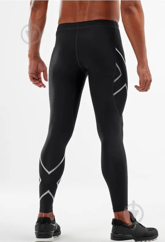 Лосины 2XU Core Compression Tights 7/8 MA3849b_BLK/SIL р.XL черный - фото 2