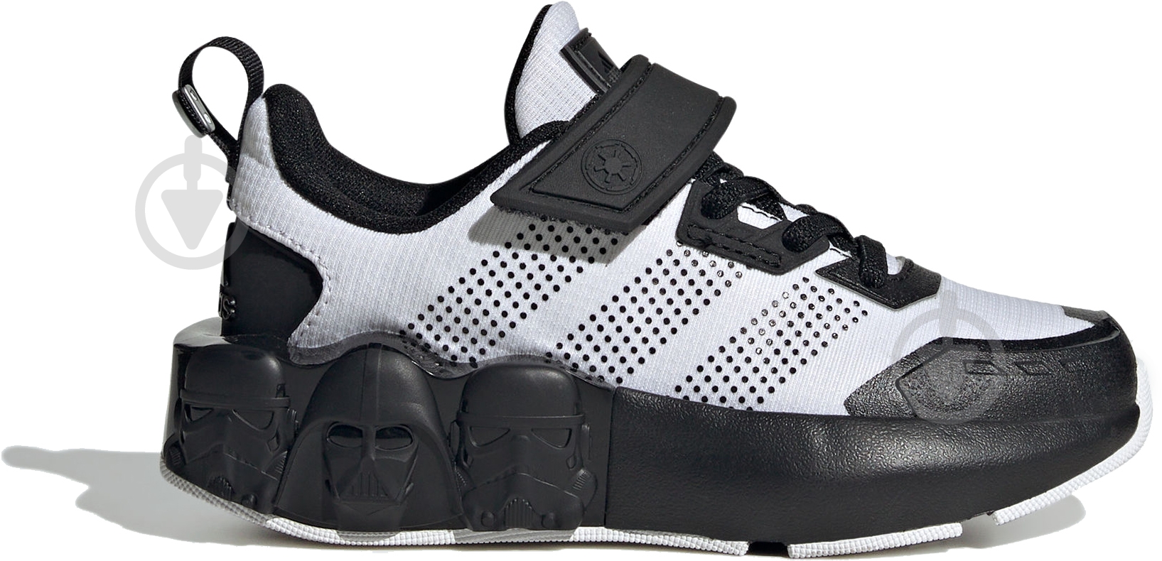 Кроссовки для мальчиков демисезонные Adidas STAR WARS RUNNER EL ID0378 р.36 2/3 белые с черным - фото 1