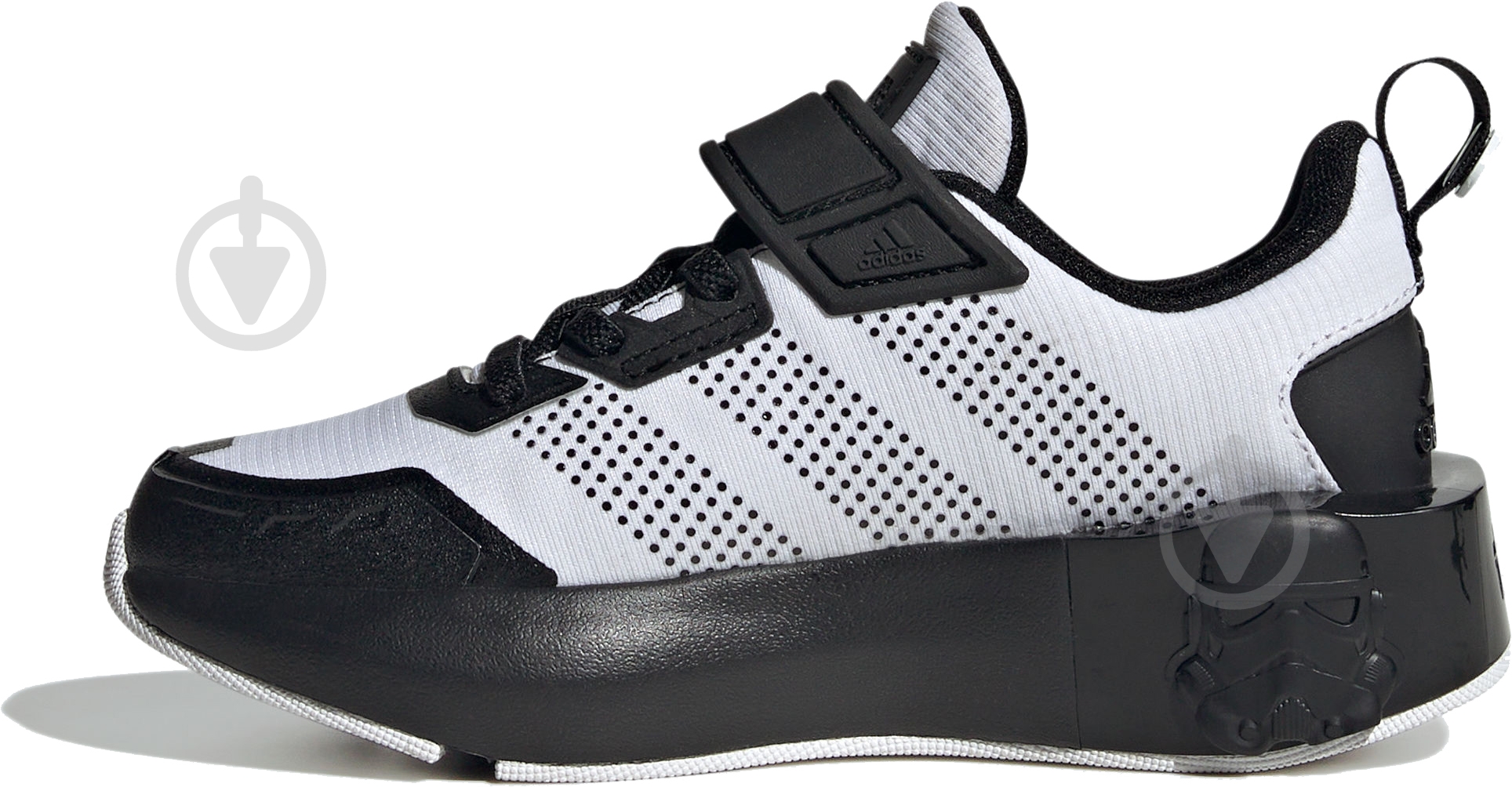 Кроссовки для мальчиков демисезонные Adidas STAR WARS RUNNER EL ID0378 р.36 2/3 белые с черным - фото 2