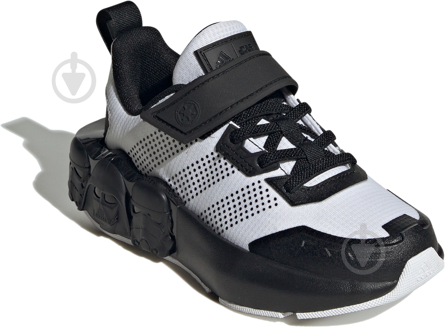Кроссовки для мальчиков демисезонные Adidas STAR WARS RUNNER EL ID0378 р.36 2/3 белые с черным - фото 3